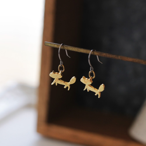 予約販売 たぬねこ（ぶぉーねこ）｜ピアス｜イヤリング｜P432