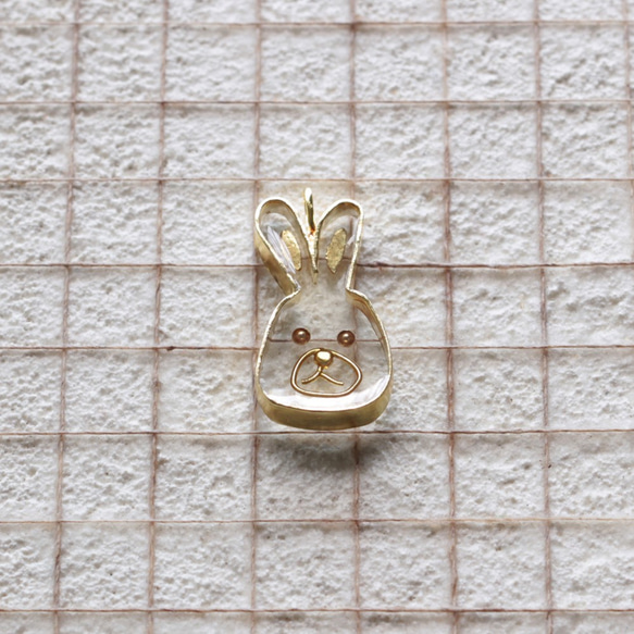 兔子造型項鍊・黃銅項鍊 N463 第7張的照片