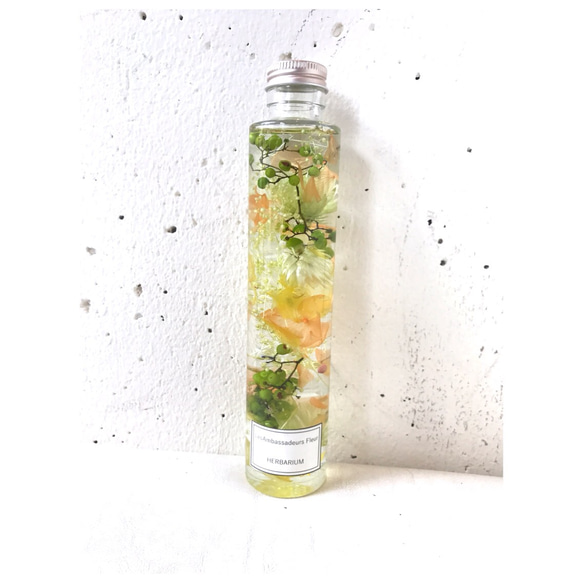 ハーバリウム yellow ＆ green ハーバリウム・植物標本 Fleur..chihiro  