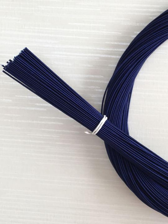 絹巻水引❤️紺色❤️100本❤️90センチ❤️日本伝統ハンドメイド 2枚目の画像