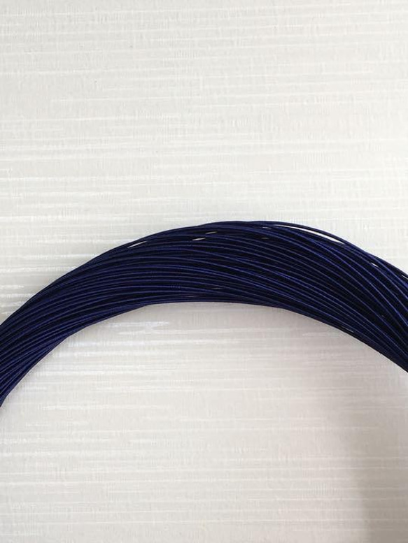 絹巻水引❤️紺色❤️100本❤️90センチ❤️日本伝統ハンドメイド 4枚目の画像