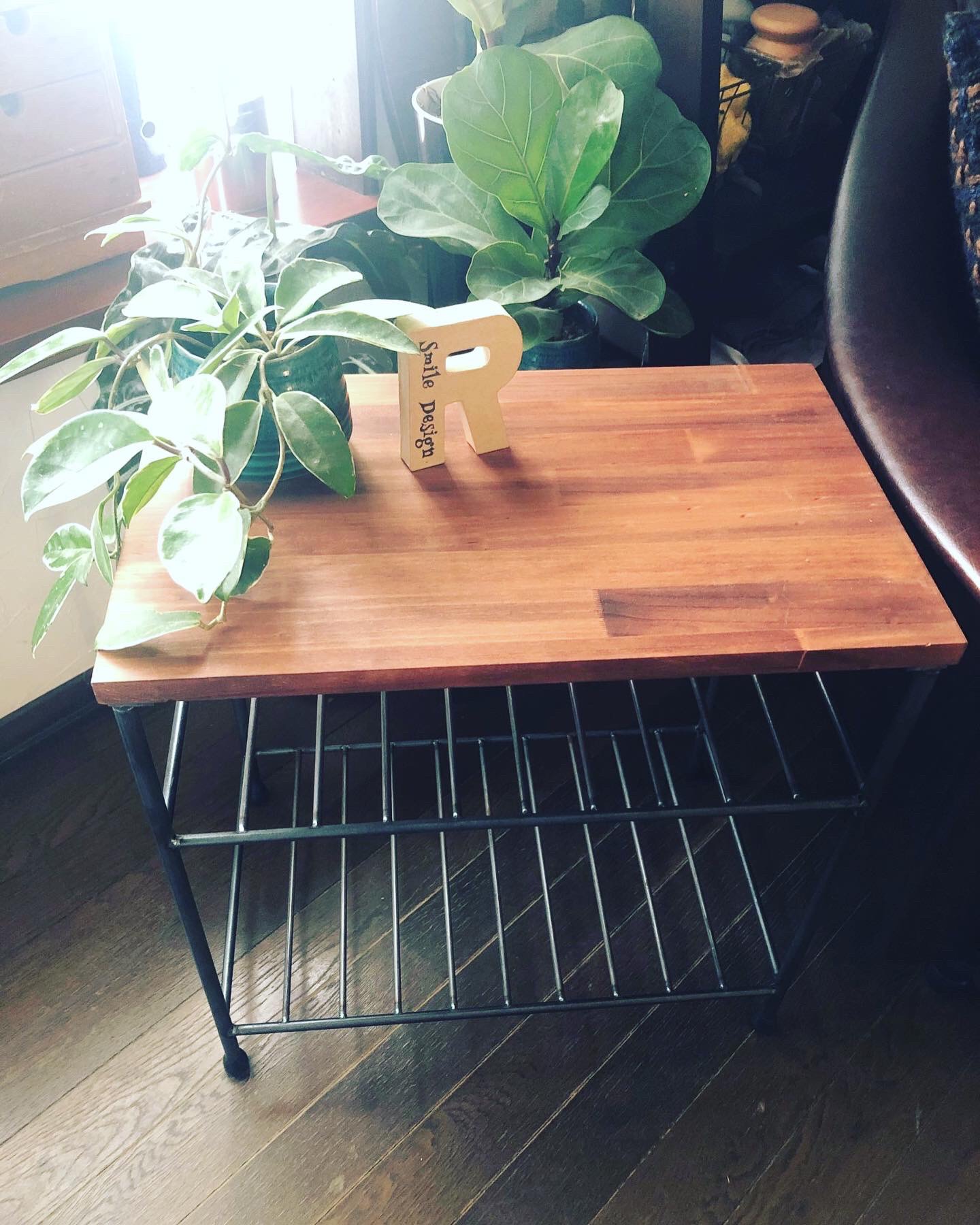 ⌘アイアンラック ⌘ サイドテーブル ハンドメイド　インダストリアル　アイアン家具　モダン　男前　無骨　シェルフ