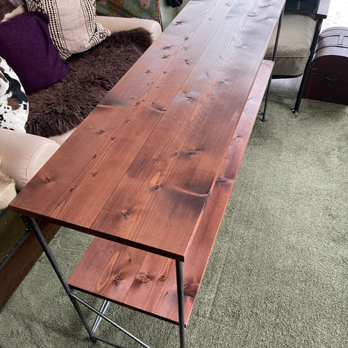 アイアン家具 カウンターデスク テーブル 無骨 男前