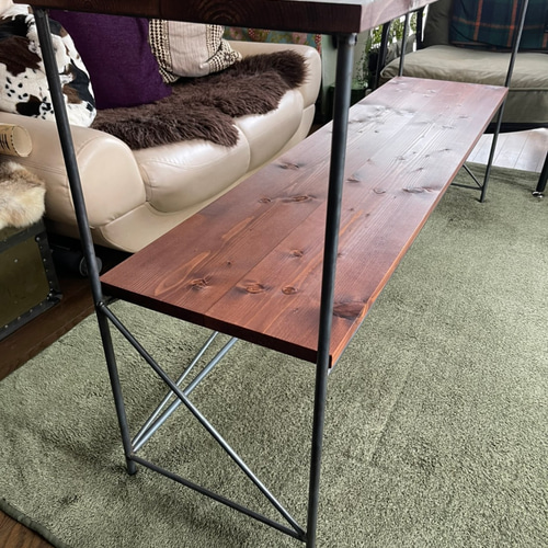 アイアン家具 カウンターデスク テーブル 無骨 男前