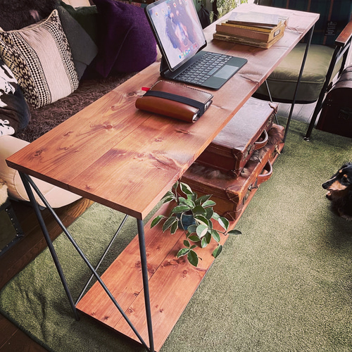 アイアン家具　カウンターラック　シェルフ  男前　無骨　オーダーメイド　モダン アイアン家具カウンターラックシェルフ 男前無骨オーダーメイドモダン