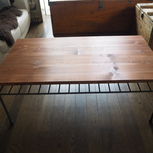 アイアンウッドテーブル 男前 アンティーク レトロ センターテーブル