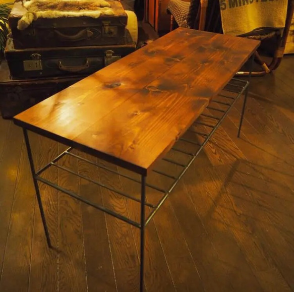 ⌘アイアンテーブル⌘アイアン家具 ローテーブル  ラック 2枚目の画像