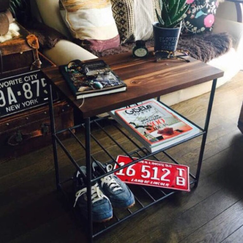 ⌘アイアンラック⌘サイドテーブル シューズラック ハンドメイド 棚  