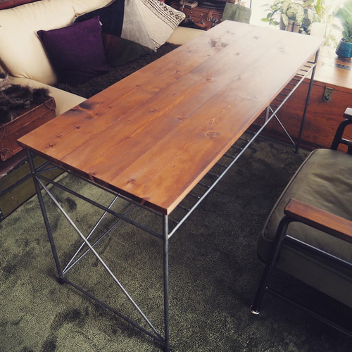 アイアン家具 デスク テーブル 男前 無骨 インダストリアル オーダー