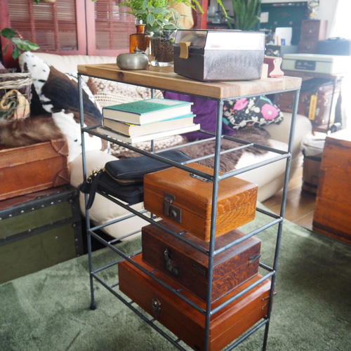 アイアンシェルフ ラック アイアン家具 チェスト 男前 モダン レトロ