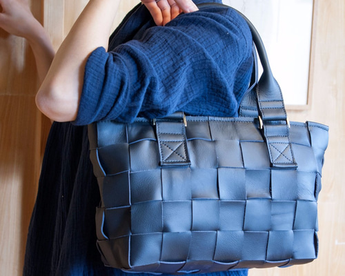 Madu マディ　メッシュレザーバッグ革 黒 かごバッグ 網バック Madu マディ メッシュレザーバッグ革 黒 かごバッグ 網バック