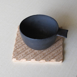 コースター　木製　タモ　無垢材　手作り 1枚目の画像