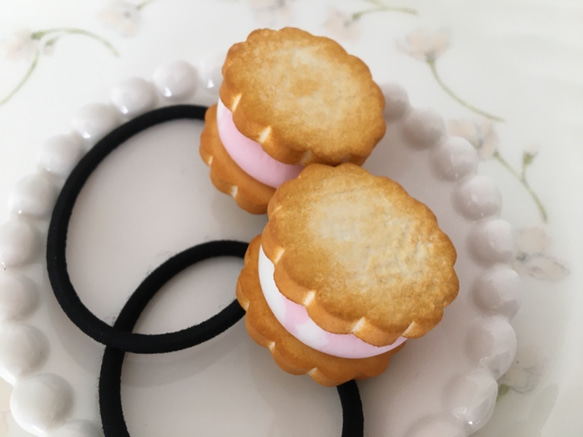 アイスサンドクッキーのヘアゴム♡ 6枚目の画像