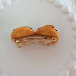 《送料無料》デコ海苔煎餅のちっちゃなバレッタ♡4cmＧ 4枚目の画像