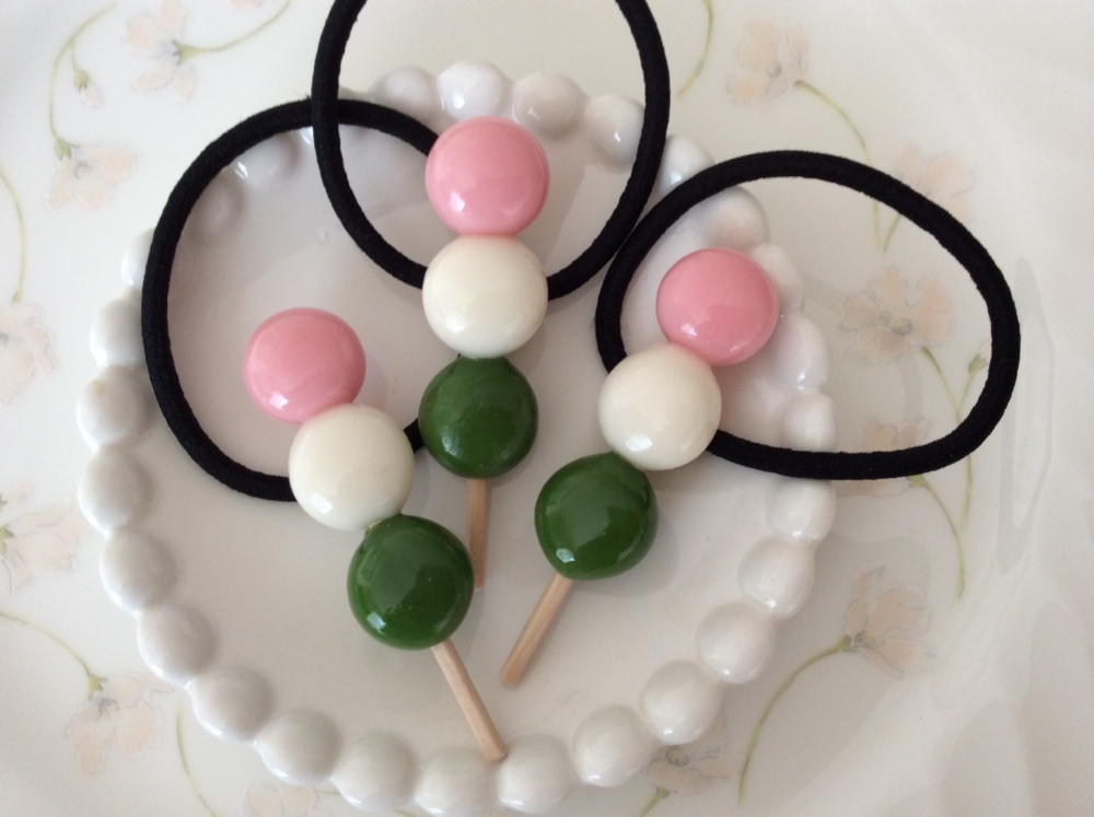 ヘアゴム　ベビーヘアクリップ　三色団子　三色くま団子 ヘアゴム ベビーヘアクリップ 三色団子 三色くま団子 ベビー・キッズ