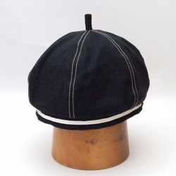 簡單的貝雷帽是被問得針。頂Chobo也是一個點。形成圓形[PS0542-黑色] 第6張的照片