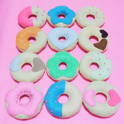 フェルトドーナツ9個セット#①】布おもちゃ 知育玩具 おもちゃ・人形