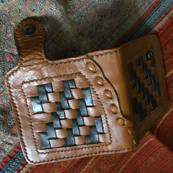 革職人の手作り財布屋 。 ハンドメイド レザー ウォレット 本革 手縫い 35 2枚目の画像
