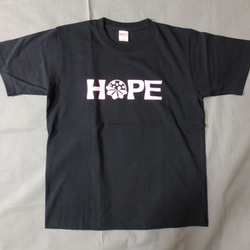 bluest　Tシャツ（M）　海　HOPE（ブラック×ピンク） 1枚目の画像