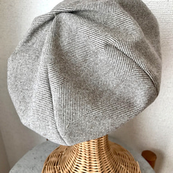 ヘリンボーンのベレー帽 4枚目の画像