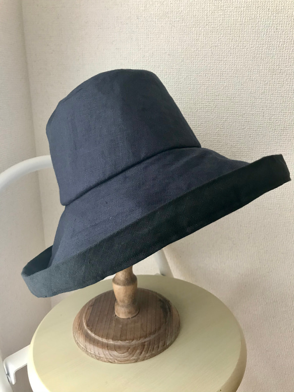 キャプリン帽子（ネイビー） 1枚目の画像