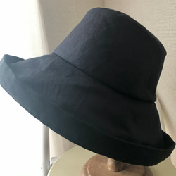 キャプリン帽子（ネイビー） 2枚目の画像
