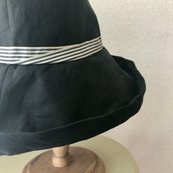 キャプリン帽子（ブラック） 2枚目の画像