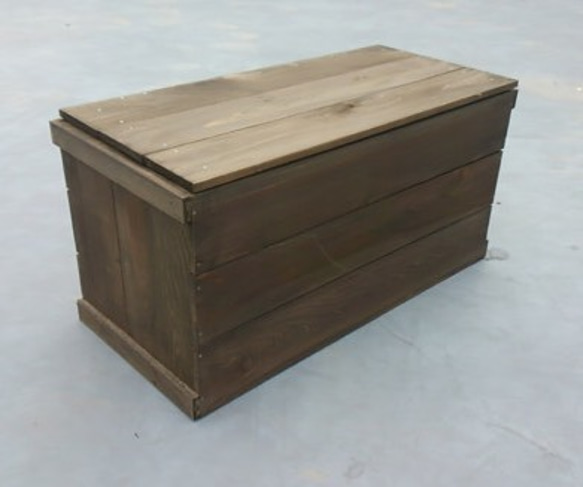 りんご箱 ウッドボックス 蓋蝶番固定 ウォールナット その他家具 MKT