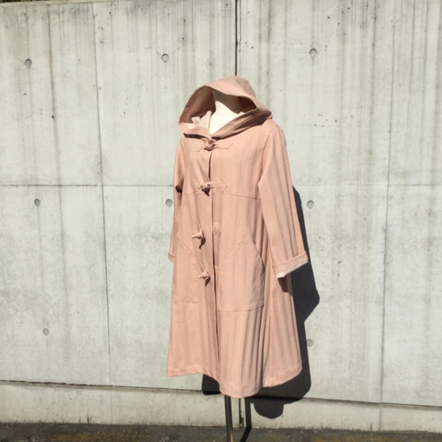 桜ピンクのデニムのダッフルコート(Lサイズのみ) コート