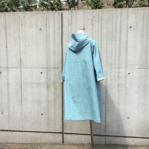 チマヨ ダッフルコート ターコイズブルー チマヨ ダッフルコート ターコイズブルー