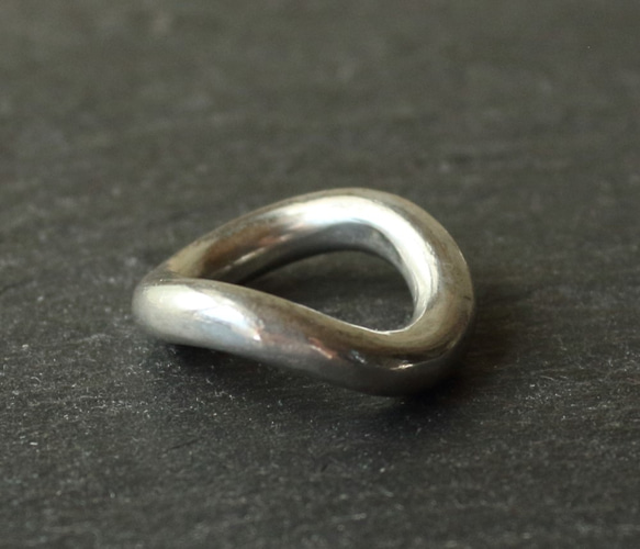 ◆錫×銀戒指【錫環變形】刻名字刻 第4張的照片
