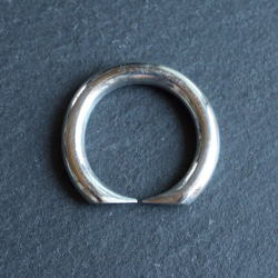 ◆錫 (スズ) × silver リング【Omega Tin Ring 】刻印 名入れ 3枚目の画像