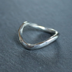 ◆錫×銀戒指【線錘錫戒指變形】 第3張的照片