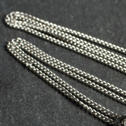 ◆錫 (スズ) × silver ネックレス【Stamped Tin Necklace #Horseshoe】 5枚目の画像
