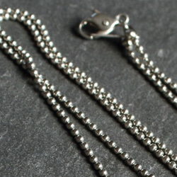 ◆錫 (スズ) × silver ネックレス【Stamped Tin Necklace #Mirium】 4枚目の画像