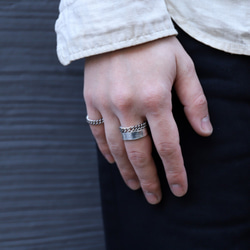 ◆錫×銀戒指【寬板錫戒指】刻名字 第10張的照片