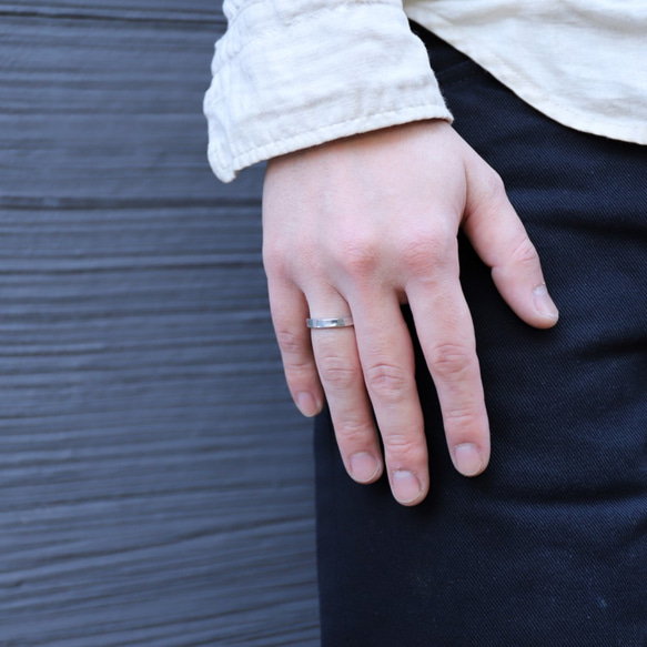 錫 x 銀戒指 [窄板錫戒指] 刻名字 第8張的照片