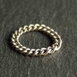 ◆silver×stainless リング【Chain Ring】 4枚目の画像