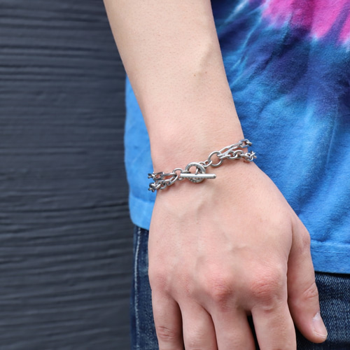 ◇真鍮×Stainless ブレスレット【Mix Chain Bracelet】 ブレスレット