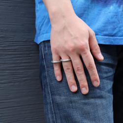 ◆錫×銀戒指【雙錘錫戒指】 第6張的照片