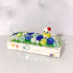 ミニチュア クリスマスケーキ&バラの花壇セット 3枚目の画像