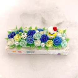 ミニチュア クリスマスケーキ&バラの花壇セット 4枚目の画像