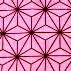 日本の伝統　麻の葉柄のダブルガーゼ　ピンク　【ハンドメイドのための小さな布】　1006-32 1枚目の画像