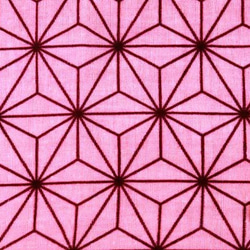 日本の伝統　麻の葉柄のダブルガーゼ　ピンク　【ハンドメイドのための小さな布】　1006-32 3枚目の画像