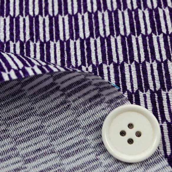 レーヨンちりめん　日本の伝統柄　矢絣　紫色 　【ハンドメイドのための小さな布】　0643-52 3枚目の画像