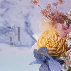 Hedy's ❤️[來杯小桌花*紫玫瑰] 永生花乾燥花禮物 日本進口永生玫瑰 繡球花 擴香 第2張的照片