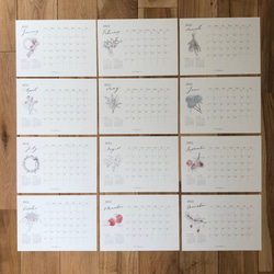 【4月始まり】花と果実の卓上カレンダー 2022 2枚目の画像