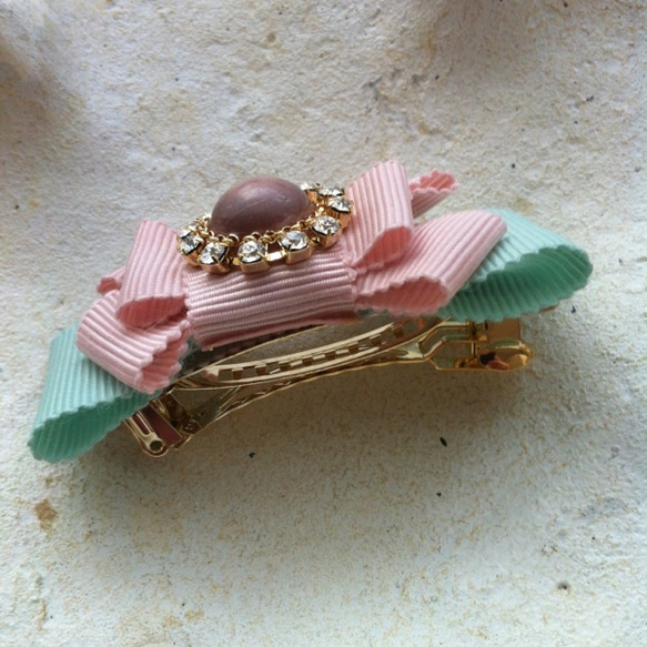 antique bijou barrette*purple 2枚目の画像