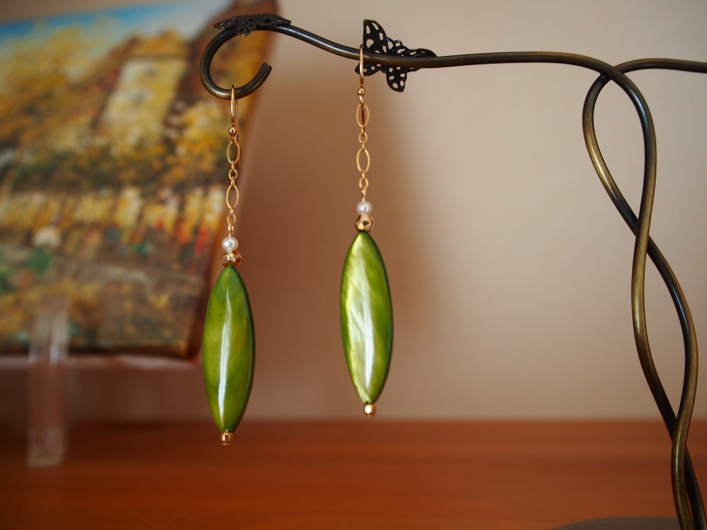 レムリアンピアス＊グリーンシェル