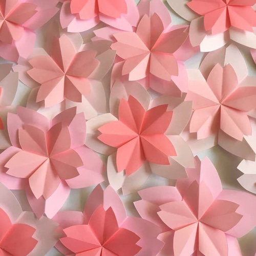 ♡折り紙の桜で入園、入学、合格をお祝いしませんか 壁面飾り 春 